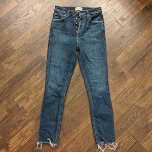 Agolde High Rise Nico Slim Jeans size 25 dark wash
